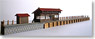 (HO) Japanese Famous Train Station Series : Ueda Kotsu (Ueda Electric Railway) Yagisawa Station Paper Kit Limited Edition (Pre-colored Completed) (Model Train)