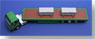 フラットベッド3軸トレーラー (積荷2個付き) コンバージョンキット (組み立てキット) (鉄道模型)