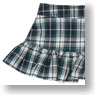 PNXS Frill Tiered Skirt (Green Tartan) (Fashion Doll)