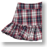 PNXS Frill Tiered Skirt (Navy Tartan) (Fashion Doll)