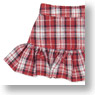 PNXS Frill Tiered Skirt (Red Tartan) (Fashion Doll)