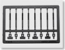 ジャンパケーブル＆保護板 (黒色) 鉄コレ第3弾3扉車用 (ケーブル8個/保護板4組入) (鉄道模型)