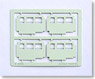 Train Crew Room Wall for Railway Collection Series (Light Green) (Model Train)
