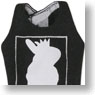 PNM Tank top that a rabbit was printed (Black) (Fashion Doll)