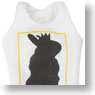 PNM Tank top that a rabbit was printed (White) (Fashion Doll)