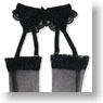 50cm Race garter belt & Stocking (Black) (Fashion Doll)