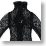 50cm オールレースシャツ (ブラック) (ドール)