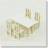 [Miniatuart] Diorama Option Kit : Table & Chair A (Unassembled Kit) (Model Train)