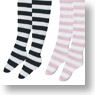 PNM Boader Socks Set (Black/White & Pink/White) (Fashion Doll)