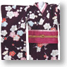 PNM Kimono Set -Ume Kurabe- (Purple) (Fashion Doll)