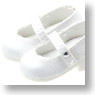 Round Toe Strap Shoes (White) (Fashion Doll)