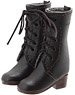 Lace-up Plain Short Boots (Dark Brown) (Fashion Doll)