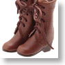 Lace-up Plain Short Boots (Camel) (Fashion Doll)