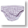 50cm Gingham Check Shorts (Purple) (Fashion Doll)