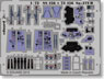 Su-27UB S. A. Color Etching Parts (w/Adhesive) (Plastic model)