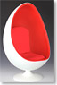 Super Duck 1/6 Egg Chair (White/Red) (Fashion Doll)