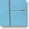 1/80(HO) Catenary Pole Kit (Single Hand/Rail Style) (2pcs.) (Model Train)