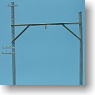 1/80(HO) Catenary Pole Kit (Double Hand/Wooden Style) (2pcs.) (Model Train)