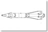 Kh-29T (AS-14 ケッジ) テレビ誘導空対地ミサイルとAKU-58 ミサイルランチャー (プラモデル)