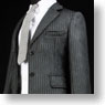 POP Toys 1/6 Outfit Suits for Men (A) Black Stripe (Fashion Doll)