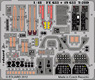 T-28D トロージャン 計器盤/シートベルト カラーズームパーツ (接着剤付) (プラモデル)