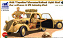 DAK `Topolino` (German/Italian) Light Staff Car w/Crew & Infantry Cart (Plastic model)