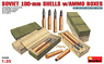 Soviet 100-mm Shells w/Ammo Boxes (Plastic model)