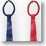 50cm Plain Necktie Set II (Navy/Red) (Fashion Doll)