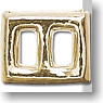 Azone Original 5 x 4 Square Buckle (4 pieces) (Gold) (Fashion Doll)