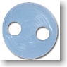 Azone Original 4mm Rincup Button (20 pieces) (Clear Blue) (Fashion Doll)