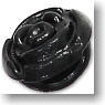 Azone Original 6mm Rose Motif Button (10 pieces) (Black) (Fashion Doll)