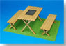 1/12 Barbecue table & Chair (Craft Kit) (Fashion Doll)