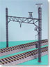 (HOj) 【特別企画品】 複線用架線柱 5本組セット (架線緊張装置2セット付) (組立キット) (鉄道模型)