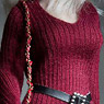 Very Cool Womans V-neck mini dress set (Red) (Fashion Doll)