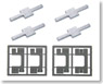 Under Floor Parts Value Set for Series 20 PassengerCcar (Black) (for 4-Car) (Model Train)