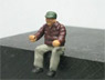 O-Scale Man A (Motorcycle Driving) (Pre-colored) (Model Train)
