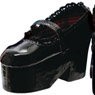50cm Black Raven Clothing Strappy Shoes (Black) (Fashion Doll)