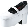 50cm Black Raven Clothing Strappy Shoes (White) (Fashion Doll)