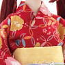 50cm Yukata Set -Moon Viewing Rabbit- (Red) (Fashion Doll)