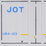 UR4 Style JOT Blue Line Old Logo (3pcs.) (Model Train)