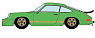 ポルシェ911 カレラ RS 3.0 1974 ライムグリーン/ゴールドストライプ (ミニカー)