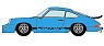 ポルシェ911 カレラ RS 3.0 1974 ブルー/ブラックストライプ (ミニカー)