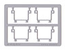 ATC Pick Up for subway/Private railroad entry car (One right and left model/Light Gray) (4pcs.) (Model Train)