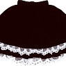 PNS Preppy Frill Tiered Skirt (Black) (Fashion Doll)