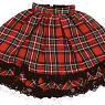 PNS Preppy Frill Tiered Skirt (Red Check) (Fashion Doll)
