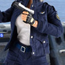 FLIRTY GIRL 1/6 Costume Set Enforcer Navy Blue B (Fashion Doll)