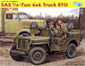 WW.II British Army SAS Raider 1/4 Ton 4x4 Truck ETO 1944 + 2nd SAS Regiment Figure Set (Plastic model)