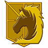 Attack on Gold Stickers: Military Police (Anime Toy)