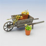 1/24 Wooden Handcart & flowerpot (Craft Kit) (Accessory)