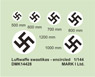 Luftwaffe Swastikas, Encircled on White roundel (Decal)